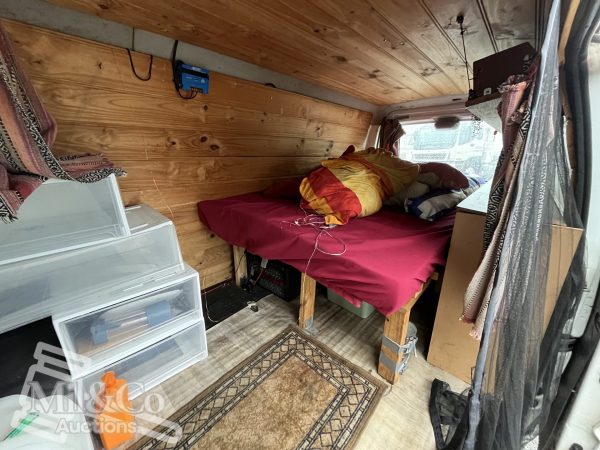 2003 Mazda E2000H Camper Van camper area with bed down