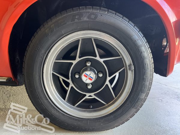 1977 Holden Gemini SL Sedan front drivers side tyre showing 185/60R13 80H
