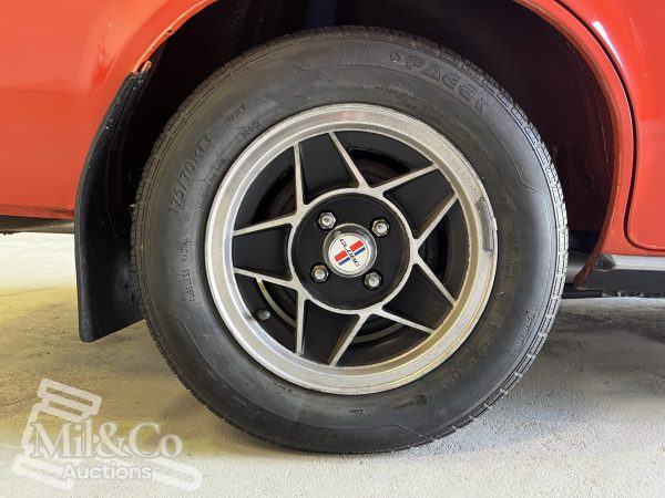 1977 Holden Gemini SL Sedan rear drivers side tyre showing 175/70R13 82T