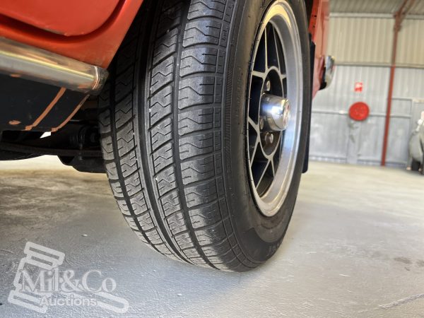 1977 Holden Gemini SL Sedan rear passenger side tyre tread