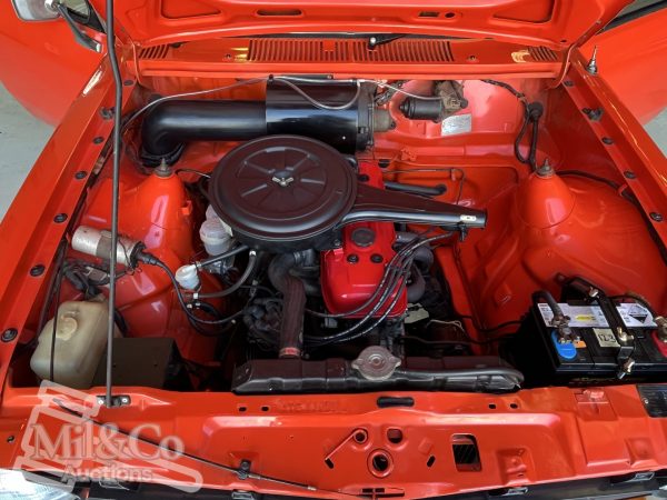 1977 Holden Gemini SL Sedan engine bay front on